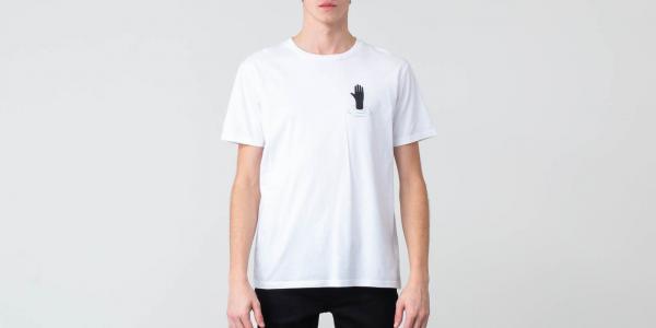 WOOD WOOD Hand Tee Bright White