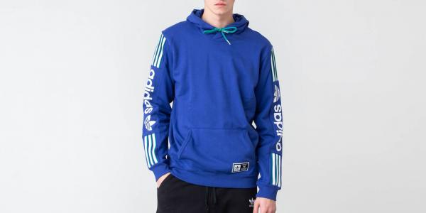 adidas Quarzo Fleece Hoodie Active Blue/ White/ Active Green
