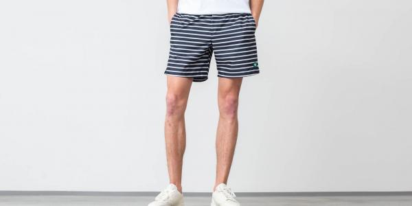 WOOD WOOD Roy Swim Shorts Navy/ Off White Stripe