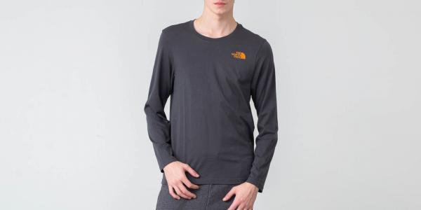 The North Face Longsleeve Easy Tee Asphalt Grey/ Citron