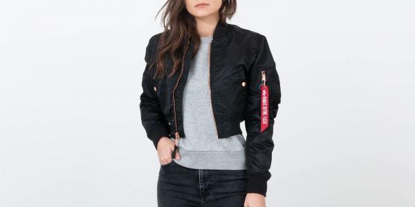 Alpha Industries MA-1 PM Cropped Wmn Black Copper