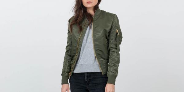 Alpha Industries MA-1 VFLW Wmn Sage Green/ Gold