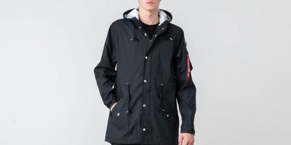 Alpha Industries Fishtail Raincoat Black