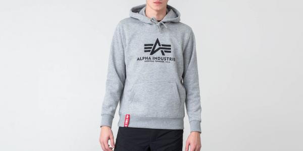Alpha Industries Basic Hoodie Grey Heather