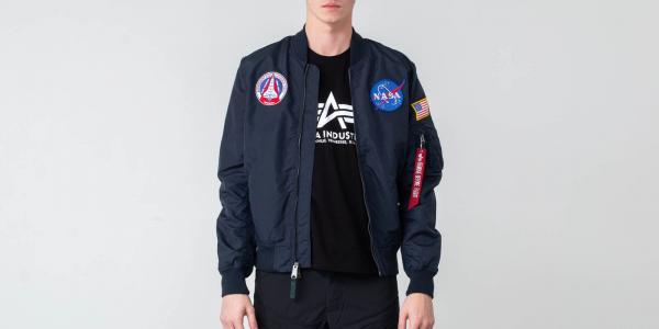 Bomber Alpha Industries MA-1 TT NASA Reversible II Blue XL