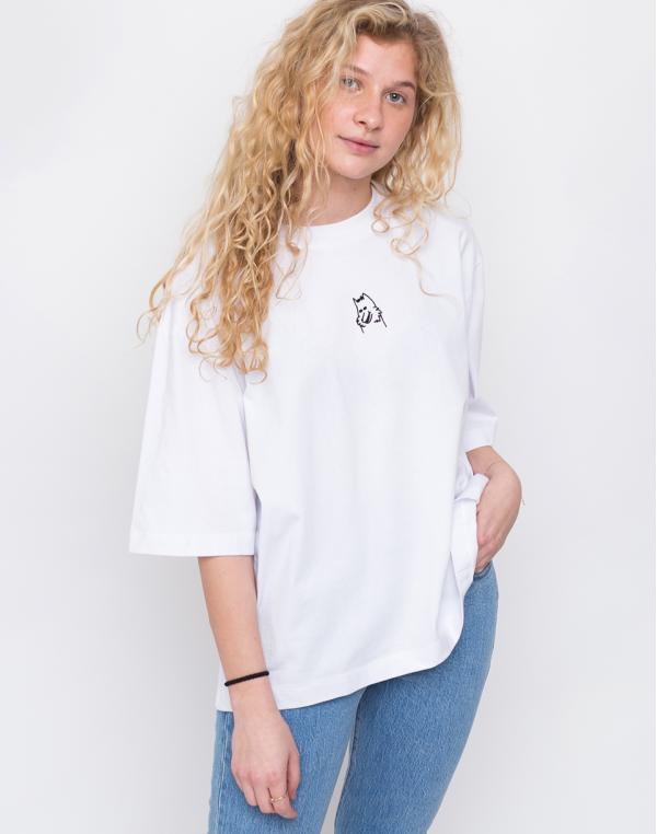 Lazy Oaf I Prefer Dogs T-shirt White L