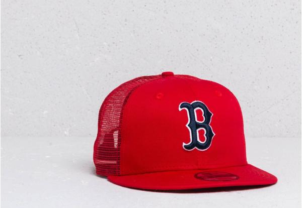 New Era 9Fifty MLB Essential A Frame Boston Red Sox Trucker Cap Scarlet / Black