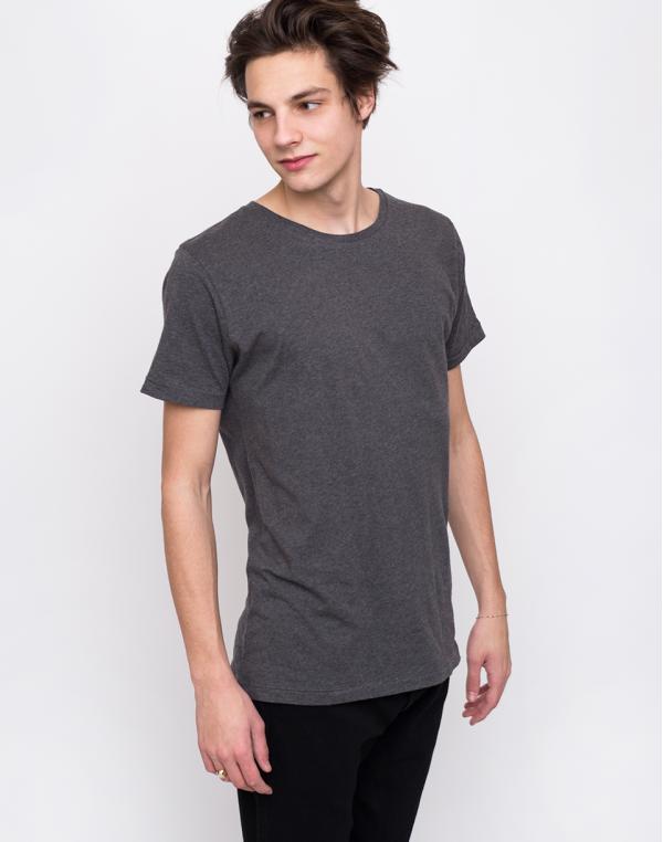 Knowledge Cotton Basic Regular Fit O-Neck Tee 1073 Dark Grey Melange L