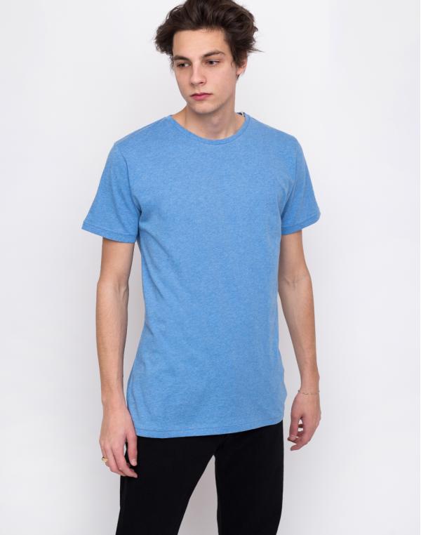 Knowledge Cotton Basic Regular Fit O-Neck Tee 1230 Light blue melange S