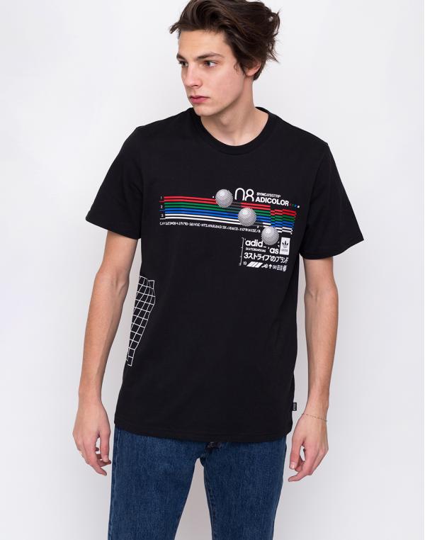 adidas Originals Colfax Tee Black/Red/Green/Blue L