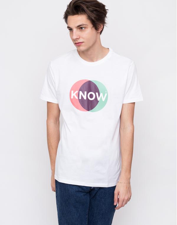 Knowledge Cotton T-shirt With Know Print 1010 Bright White L