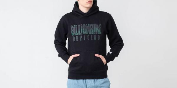 Billionaire Boys Club Digi Check Fill Popover Hoodie Black