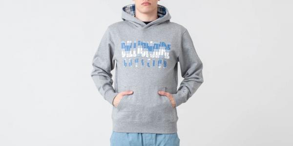 Billionaire Boys Club Digi Check Fill Popover Hoodie Heather Grey