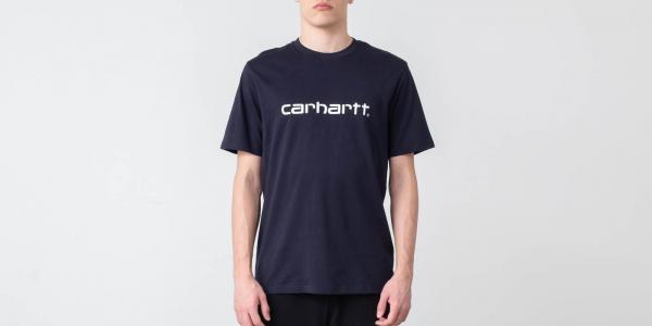Carhartt WIP Script Shortsleeve Tee Dark Navy/ White
