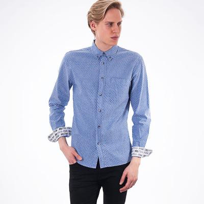 Košile hymn Oxford Polka Dot Shirt blue/white