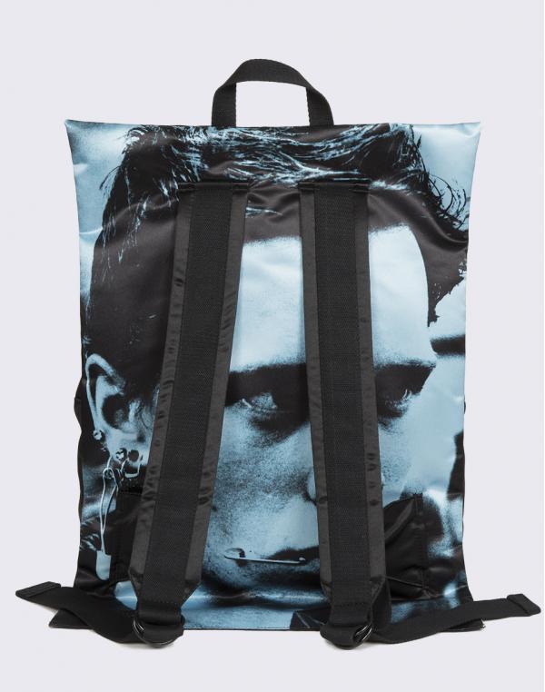 Eastpak Raf Simons Poster Padded Black Satin Boy Blue