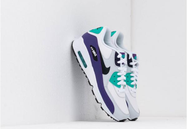 Nike Air Max 90 Ltr (GS) White/ Black-Hyper Jade-Court Purple
