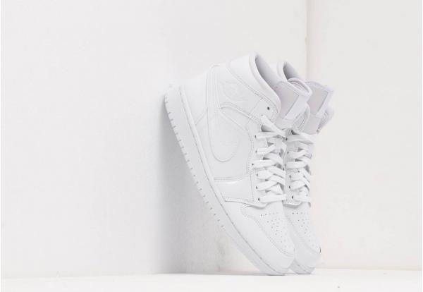 Air Jordan Wmns 1 Mid White/ White-White