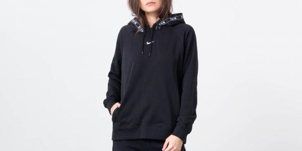 Nike Logo Tape Hoodie Black/ White