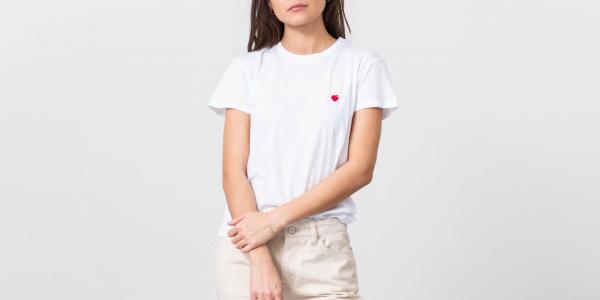 Carhartt WIP Tilda Hartt Shortsleeve Tee White/ Cardinal