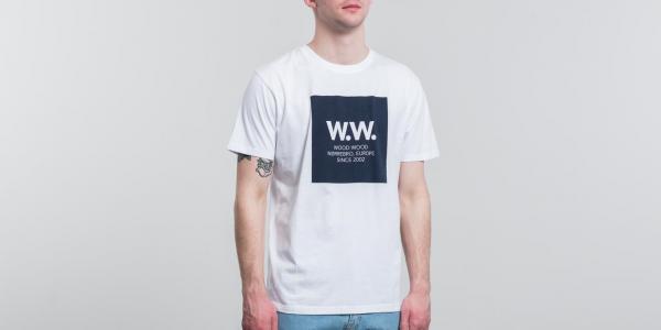 WOOD WOOD WW Square T-Shirt Bright White
