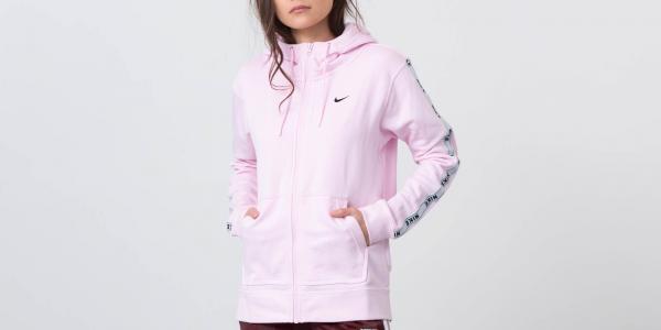 Nike Sportswear Full-Zip Logo Hoodie Pink
