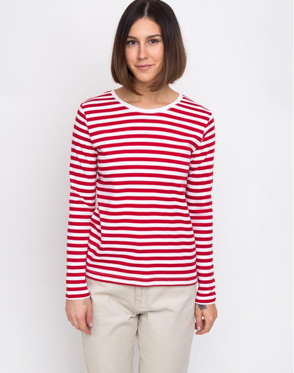 Makia Verkstad Long Sleeve Red/White S