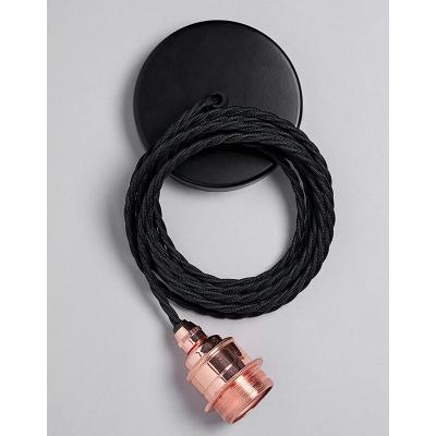 Nostalgia Lights PENDANT SET Thread & Shade Ring polished copper / raven black