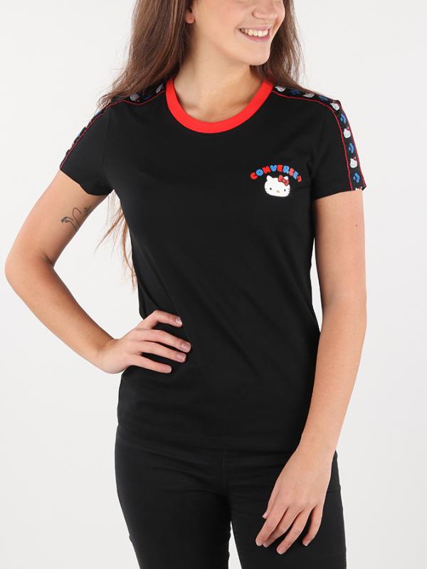 Tričko Converse W Ss Track Tee - Hello Kitty Černá