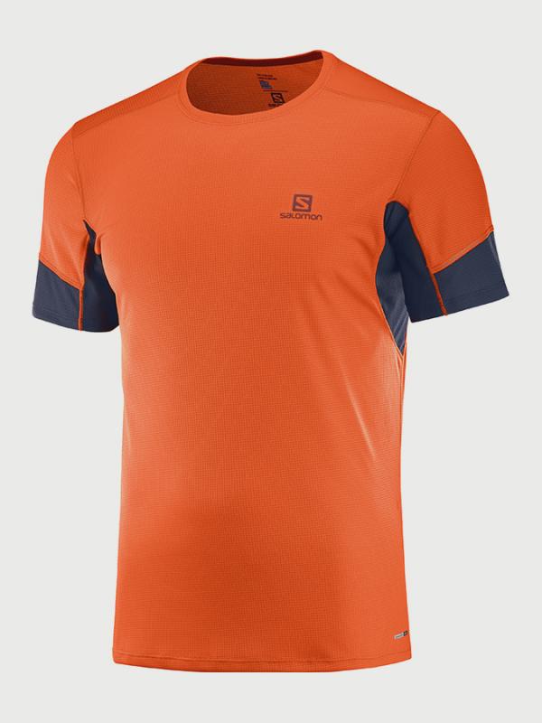 Tričko Salomon Agile Ss Tee M Oranžová