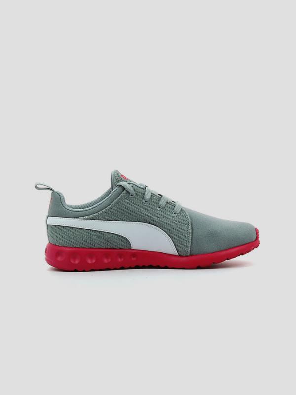 Boty Puma Carson Runner CV quarry-white-rose red Šedá