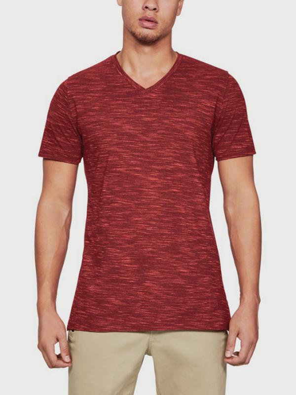 Tričko Under Armour Sportstyle Core V Neck Tee Červená