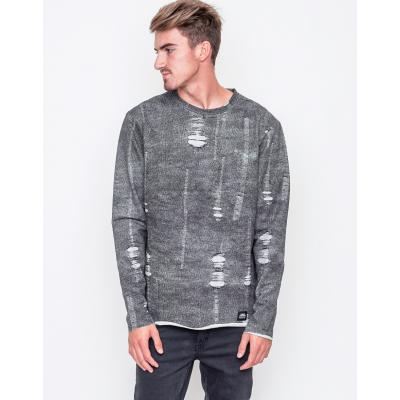 Mikina Cheap Monday Pipe sweat Trompe l'oeil Grey melange