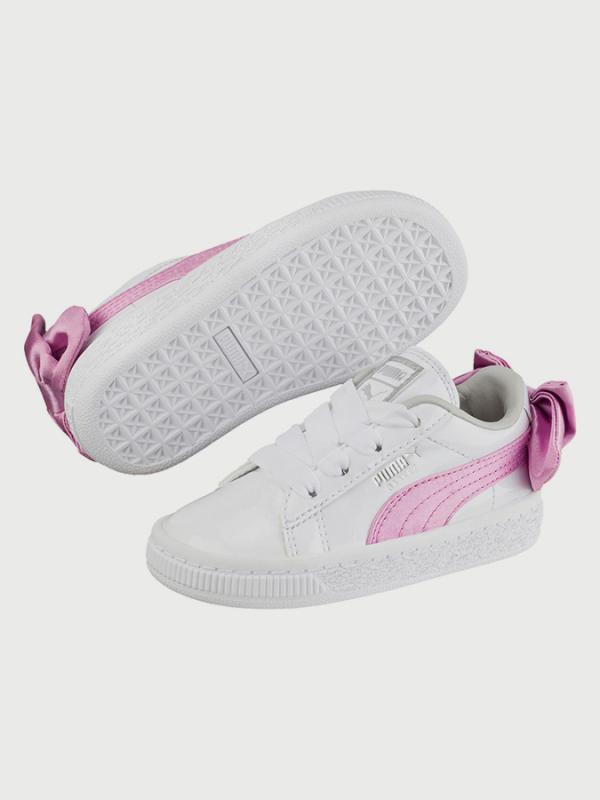 Boty Puma Basket Bow Patent AC PS Bílá