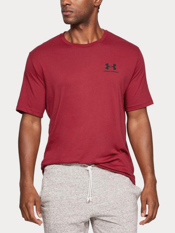 Tričko Under Armour Sportstyle Left Chest Ss Červená