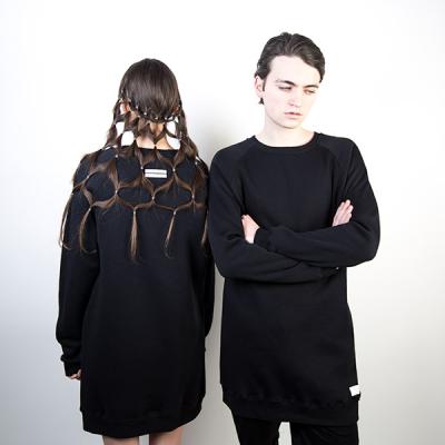 Mikina Marshal Apparel Plain Crewneck Black