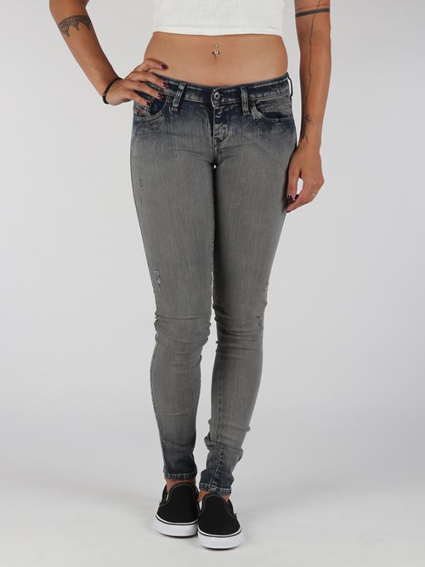 Džíny Diesel SKINZEE-LOW L.34 PANTALONI Šedá