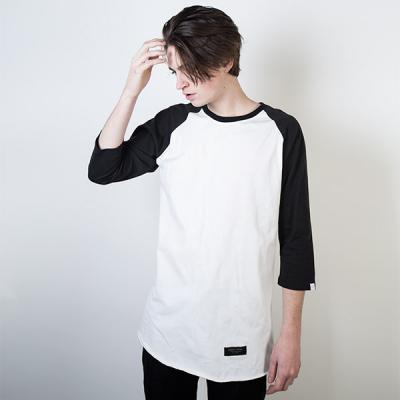 Triko Marshal Apparel Plain Mid Sleeve Raglan White / Black