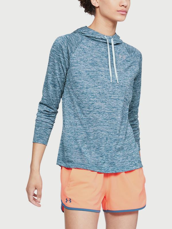 Tričko Under Armour Tech LS Hoody 2.0- Twist Modrá