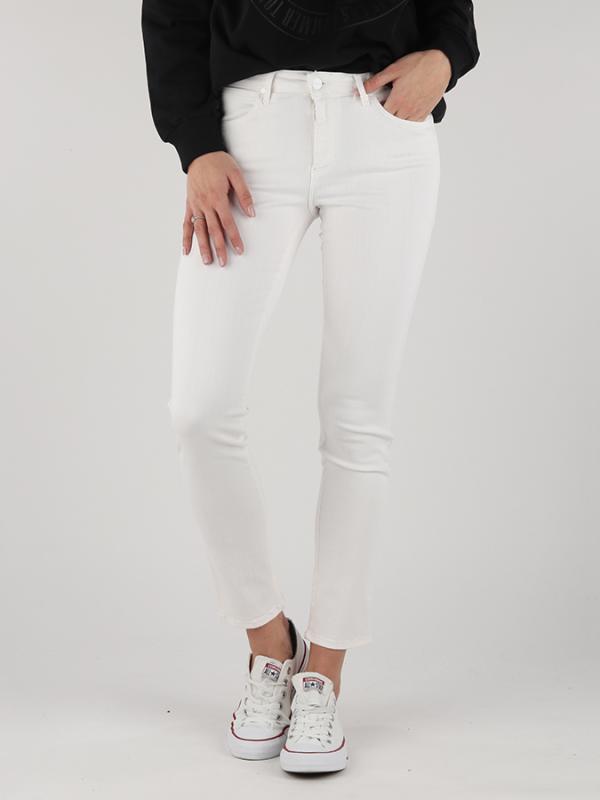 Džíny Wrangler Slim Crop White Bílá