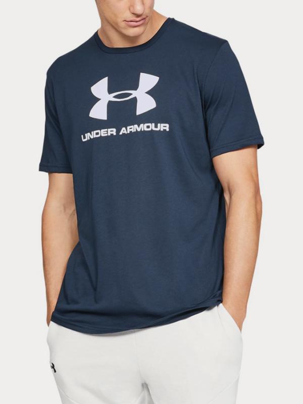 Tričko Under Armour Sportstyle Logo Ss Modrá