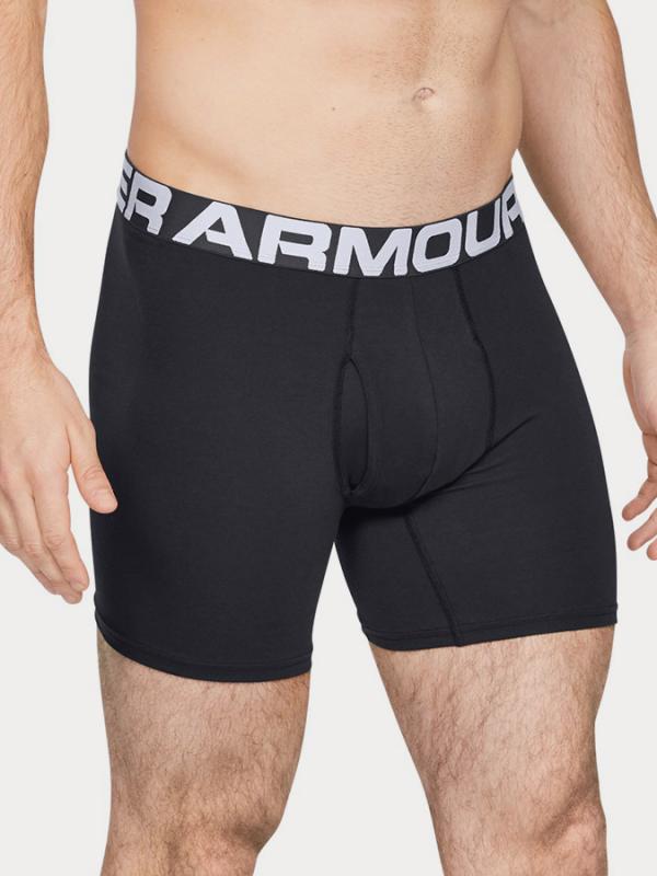 Boxerky Under Armour Charged Cotton 6In 3 Pack Černá