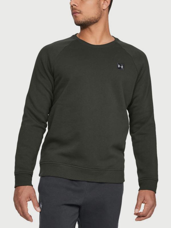 Mikina Under Armour Rival Fleece Crew Zelená