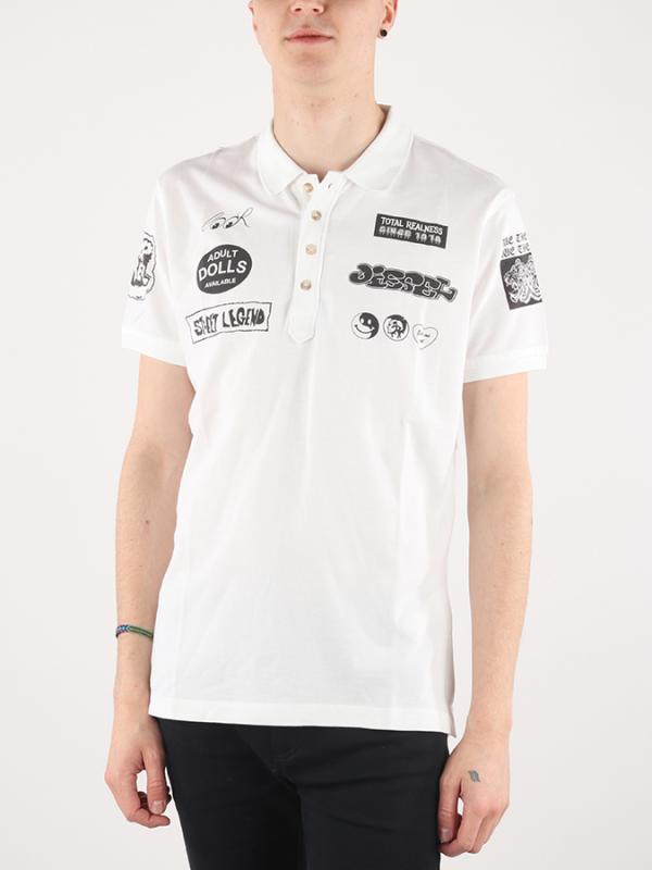Tričko Diesel T-HAG CAMICIA Bílá