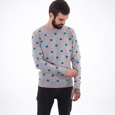 Svetr hymn Polka Dot Intarsia blue/grey