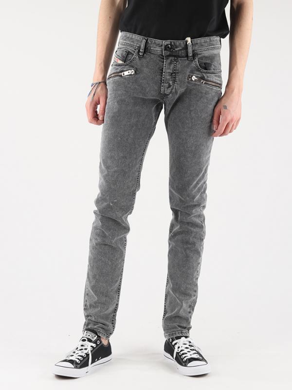 Džíny Diesel SLEENKER-ZIP L.32 PANTALONI Šedá