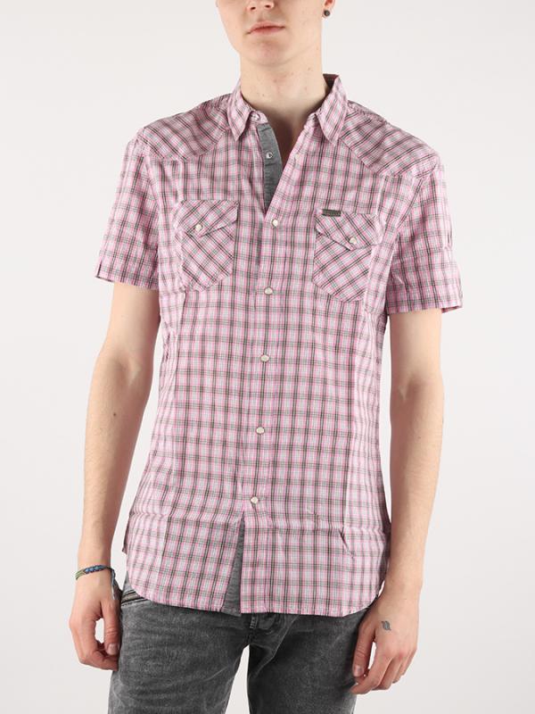 Košile Diesel SULFURA-SHORT CAMICIA Růžová