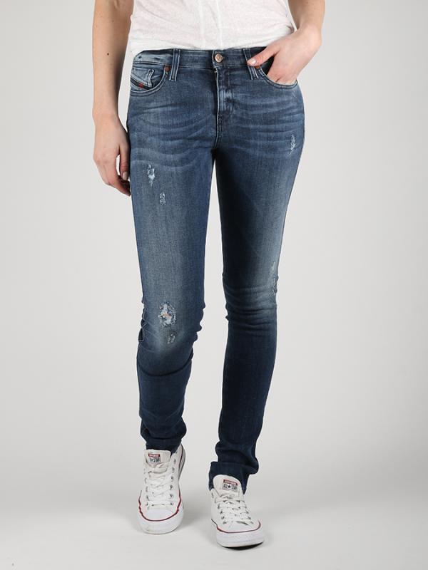 Džíny Diesel Skinzee L.34 Pantaloni Modrá