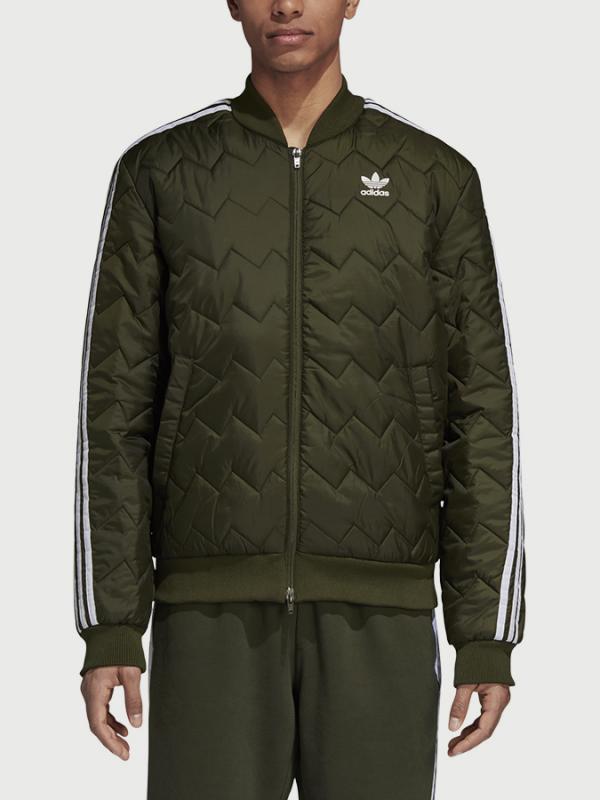 Bunda adidas Originals SSS Quilted Zelená