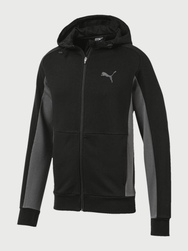Mikina Puma Modern Sports warm FZ hoody Černá